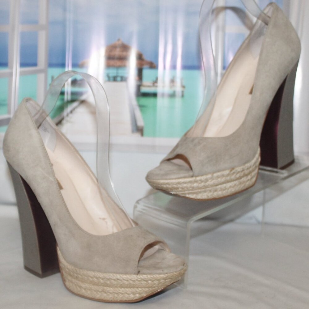New Boutique 9 Alessandra Open Toe Platform Espadrille 5.5" Heel Shoes